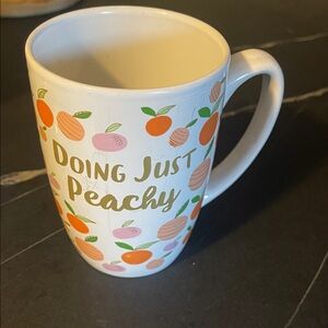 Doing Just Peachy White Ceramic Mug